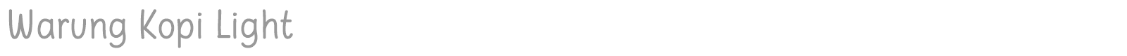 Warung Kopi font preview